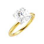 Load image into Gallery viewer, 1/20 Ctw Circular Shape Round Cut Diamond Semi-Mount Engagement Ring in 14K Yellow and White Gold