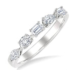 Load image into Gallery viewer, 1/2 Ctw Mixed Shape Diamond Cut Fashion Band in 14K White Gold