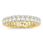 Load image into Gallery viewer, 3 Ctw Eternity Oval Cut Diamond Wedding Band in 14K Yellow Gold