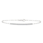 Load image into Gallery viewer, 1/2 Ctw Round Cut Diamond Paperclip Chain Bracelet in 14K White Gold