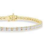 Load image into Gallery viewer, 5 1/2 Ctw East West Oval Cut Diamond Fashion Tennis bracelet in 14K Yellow Gold