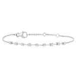Load image into Gallery viewer, 1/4 Ctw Round Cut Diamond Floating Fashion Chain Bracelet in 10K White Gold