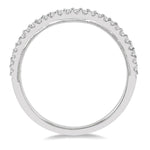 Load image into Gallery viewer, 1/5 Ctw Curvy Round Cut Diamond Wedding Band in 14K White Gold