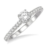 Load image into Gallery viewer, 1/5 Ctw Round Cut Diamond Semi-Mount Engagement Ring in 14K White Gold