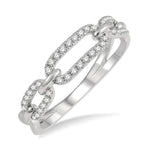Load image into Gallery viewer, 1/5 Ctw Round Cut Diamond Paperclip Ladies Ring in 14K White Gold