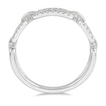 Load image into Gallery viewer, 1/5 Ctw Round Cut Diamond Paperclip Ladies Ring in 14K White Gold