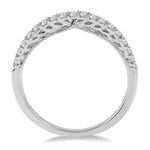 Load image into Gallery viewer, 1/4 Ctw Round Cut Diamond Wedding Band in 14K White Gold