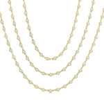 Load image into Gallery viewer, 10 Ctw Bezel Set Round Cut Diamond Layered 60-Inch Necklace in 14K Yellow Gold