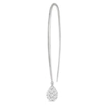 Load image into Gallery viewer, 1/3 Ctw Pear Shape Dangler Lovebright Round Cut Diamond Earring in 14K White Gold