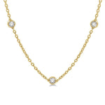 Load image into Gallery viewer, 2 Ctw Round Cut Diamond Fashion Necklace in 14K Yellow Gold