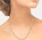 Load image into Gallery viewer, 2 Ctw Round Cut Diamond Paperclip Link Necklace in 14K Yellow Gold