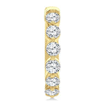 Load image into Gallery viewer, 1 1/2 Ctw Prong Set Round Cut Diamond Hoop Earrings in 14K Yellow gold