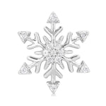Load image into Gallery viewer, 1/10 Ctw Petite Snowflake Round Cut Diamond Halo Fashion Stud Earring in 10K Yellow Gold