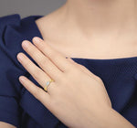 Load image into Gallery viewer, 1/20 Ctw Diamond Semi-Mount Engagement Ring in 14K Yellow Gold