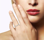 Load image into Gallery viewer, 1/10 Ctw Round Cut Diamond Wedding Band in 14K White Gold