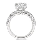 Load image into Gallery viewer, 2 5/8 Ctw Triple Row Round Cut Diamond Semi-Mount Engagement Ring in 14K White Gold