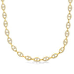 Load image into Gallery viewer, 1 1/2 Ctw Mariner Link Round Cut Diamond Necklace in 14K Yellow Gold