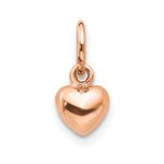 Load image into Gallery viewer, 14K Rose Polished 3-D Puffed Heart Charm