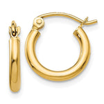 Load image into Gallery viewer, 14k 2x12mm Polished Tube Hoop Earrings