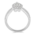 Load image into Gallery viewer, 3/4 Ctw Marquise Shape Round Cut Diamond Lovebright Ring in 14K White Gold
