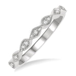 Load image into Gallery viewer, 1/10 Ctw Pear and Rhombus Shape Lattice Round Cut Diamond Wedding Band in 14K White Gold