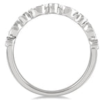 Load image into Gallery viewer, 1/10 Ctw Marquise and Circular Lattice Round Cut Diamond Wedding Band in 14K White Gold