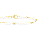 Load image into Gallery viewer, 1/10 Ctw Round Cut Diamond Paperclip Station Bracelet in 14K Yellow Gold