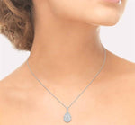 Load image into Gallery viewer, 3/4 Ctw Pear Shape Diamond Lovebright Pendant in 14K White Gold with Chain