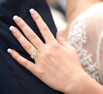 Load image into Gallery viewer, 1/2 Ctw Diamond Wedding Set with 1/3 Ctw Lovebright Engagement Ring and 1/10 Ctw Wedding Band in 14K Yellow and White Gold