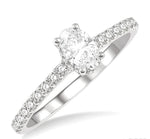 Load image into Gallery viewer, 1/4 Ctw Semi-Mount Diamond Engagement Ring in 14K White Gold