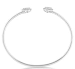 Load image into Gallery viewer, 5/8 Ctw Lovebright Round Open Cuff Diamond Bangle in 14K White Gold