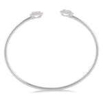 Load image into Gallery viewer, 3/4 Ctw Cushion Shape Lovebright Open Cuff Diamond Bangle in 14K White Gold