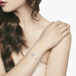 Load image into Gallery viewer, 3/4 Ctw Cushion Shape Lovebright Open Cuff Diamond Bangle in 14K White Gold