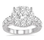 Load image into Gallery viewer, 2 Ctw Round Diamond Lovebright Ring in 14K White Gold