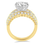 Load image into Gallery viewer, 2 1/10 Ctw Diamond Semi-Mount Engagement Ring in 14K Yellow and White Gold