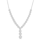 Load image into Gallery viewer, 2 1/4 Ctw Lovebright Round Cut Diamond Necklace in 14K White Gold