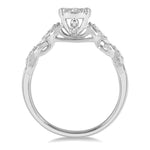 Load image into Gallery viewer, 3/8 Ctw Two-Tone Lattice Shank Round Cut Diamond Lovebright Ring in 14K White Gold