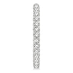 Load image into Gallery viewer, 4 Ctw Inside-Out Round Cut Diamond Oval Shape Hoop Earrings in 14K White Gold