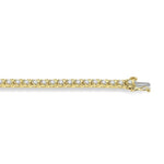 Load image into Gallery viewer, 3 Ctw Round Cut Diamond Tennis Tulip Bracelet in 14K Yellow Gold
