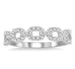 Load image into Gallery viewer, 1/4 Ctw Box Chain Link Round Cut Diamond Ladies Band in 14K White Gold