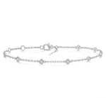 Load image into Gallery viewer, 1/6 Ctw Cushion Shape Mount Round Cut Diamond Station Bracelet in 10K White Gold