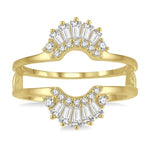 Load image into Gallery viewer, 1/2 Ctw Baguette and Round Cut Diamond Tiara Insert Ring in 14K Yellow Gold