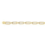 Load image into Gallery viewer, 1 Ctw Round Cut Diamond Paperclip Bracelet in 14K Yellow Gold