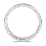 Load image into Gallery viewer, 1/2 Ctw Parallel Milgrain & Niched Center Round Cut Diamond Men's Wedding Band in 14K White Gold