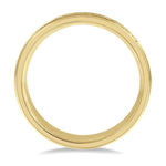 Load image into Gallery viewer, 1/2 Ctw Parallel Milgrain & Niched Center Round Cut Diamond Men's Wedding Band in 14K Yellow Gold