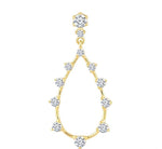 Load image into Gallery viewer, 1/2 Ctw Tear Drop Round Cut Diamond Earring in 14K Yellow Gold