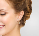 Load image into Gallery viewer, 1/2 Ctw Tear Drop Round Cut Diamond Earring in 14K Yellow Gold