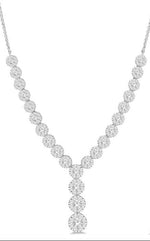 Load image into Gallery viewer, 2 1/4 Ctw Lovebright Round Cut Diamond Necklace in 14K White Gold
