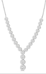 Load image into Gallery viewer, 2 1/4 Ctw Lovebright Round Cut Diamond Necklace in 14K White Gold