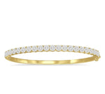 Load image into Gallery viewer, 1 1/2 Ctw Circular Lovebright Round Cut Diamond Bangle in 14K Yellow and White Gold